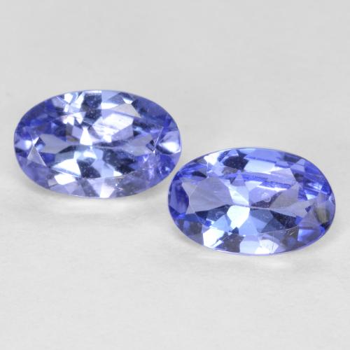 Gemme di Tanzanite Blu navy medio naturale da 0.90 ct, Taglio ovale, VS-SI