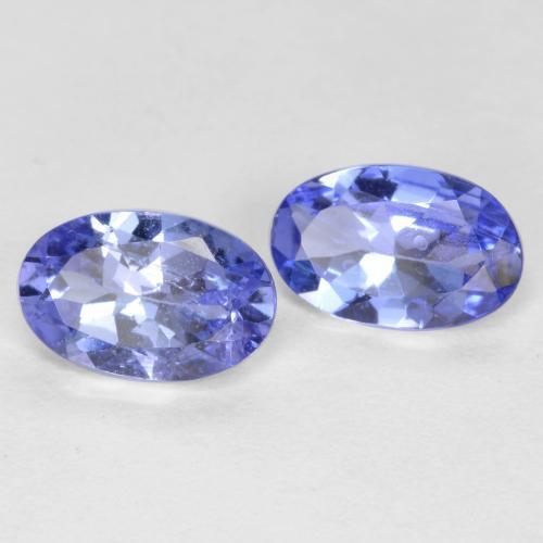 Gemme di Tanzanite Blu navy medio naturale da 0.90 ct, Taglio ovale, VS-SI