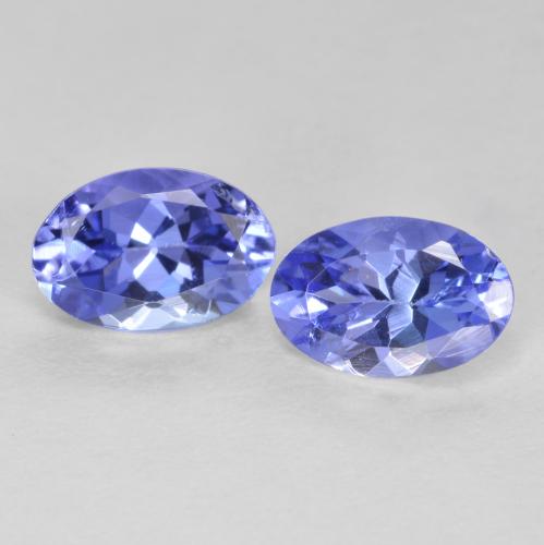 Gemme di Tanzanite Intenso Viola Blu naturale da 0.92 ct, Taglio ovale, VS