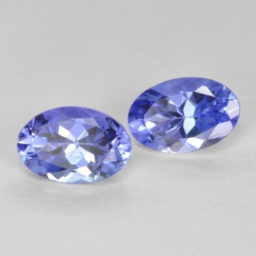 Gemme di Tanzanite Intenso Viola Blu naturale da 0.92 ct, Taglio ovale, VS