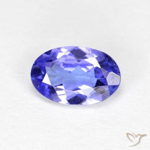 Tanzanite Intenso Viola Blu naturale da 0.45 ct, Taglio ovale, VS