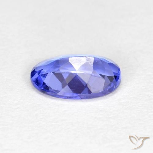 Tanzanite Intenso Viola Blu naturale da 0.45 ct, Taglio ovale, VS