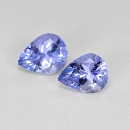 Gemme di Tanzanite Intenso Viola Blu naturale da 0.72 ct, Forma a pera, VS