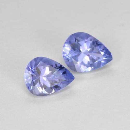 Gemme di Tanzanite Intenso Viola Blu naturale da 0.72 ct, Forma a pera, VS