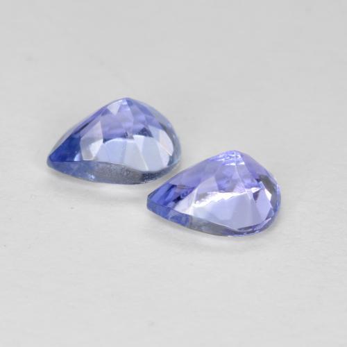 Gemme di Tanzanite Intenso Viola Blu naturale da 0.72 ct, Forma a pera, VS