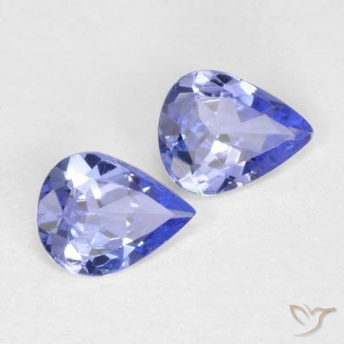 Gemme di Tanzanite Intenso Viola Blu naturale da 0.48 ct, Forma a pera, VVS-VS