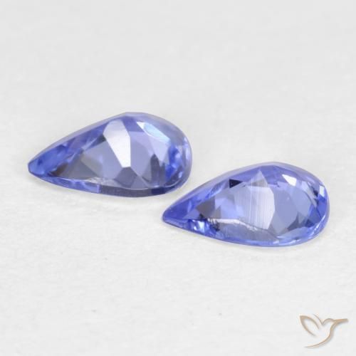 Gemme di Tanzanite Intenso Viola Blu naturale da 0.48 ct, Forma a pera, VVS-VS