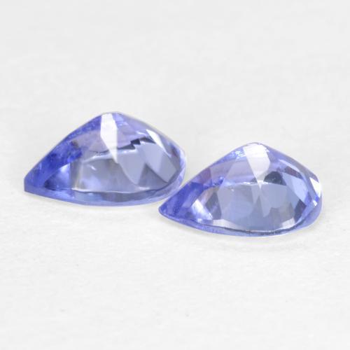 Gemme di Tanzanite Intenso Viola Blu naturale da 0.60 ct, Forma a pera, VVS-VS