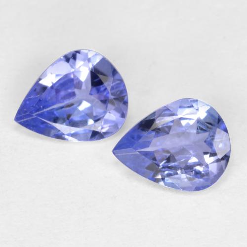 Gemme di Tanzanite Intenso Viola Blu naturale da 0.55 ct, Forma a pera, VVS-VS