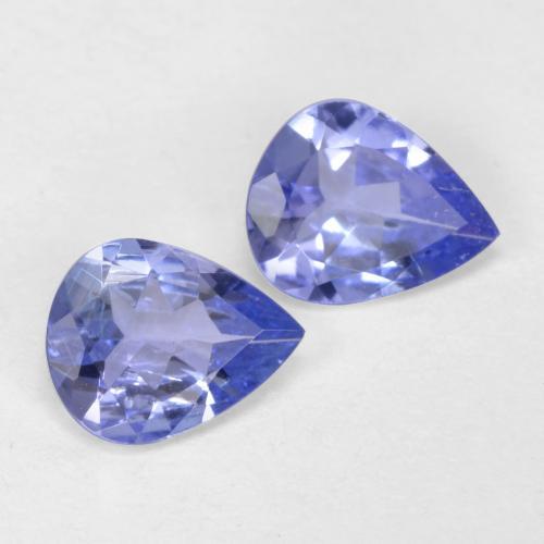 Gemme di Tanzanite Intenso Viola Blu naturale da 0.55 ct, Forma a pera, VVS-VS