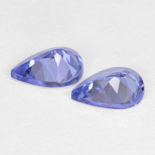 Gemme di Tanzanite Intenso Viola Blu naturale da 0.55 ct, Forma a pera, VVS-VS