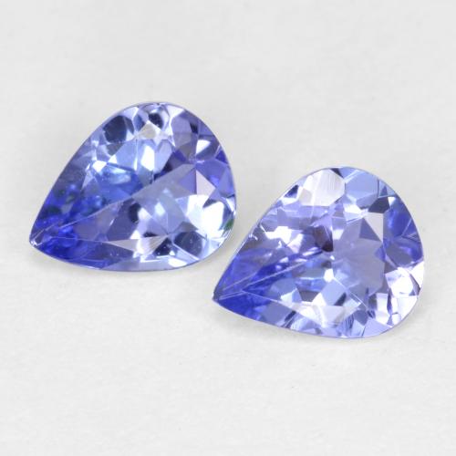 Gemme di Tanzanite Intenso Viola Blu naturale da 0.57 ct, Forma a pera, VVS-VS
