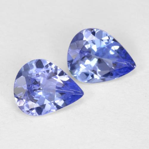 Gemme di Tanzanite Intenso Viola Blu naturale da 0.57 ct, Forma a pera, VVS-VS