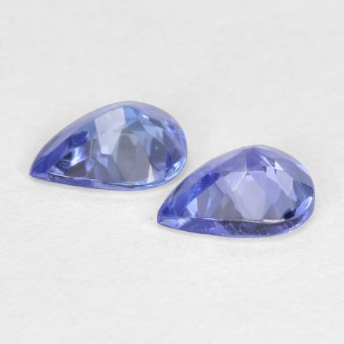 Gemme di Tanzanite Intenso Viola Blu naturale da 0.57 ct, Forma a pera, VVS-VS