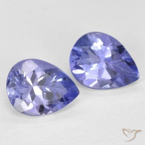 Gemme di Tanzanite Blu navy medio naturale da 0.66 ct, Forma a pera, VVS-VS