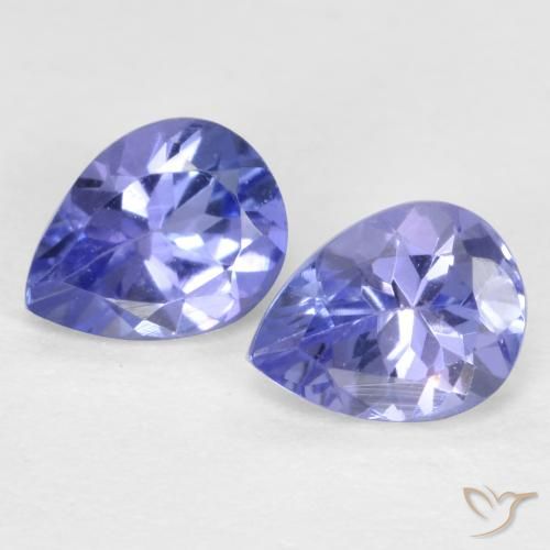 Gemme di Tanzanite Blu navy medio naturale da 0.66 ct, Forma a pera, VVS-VS