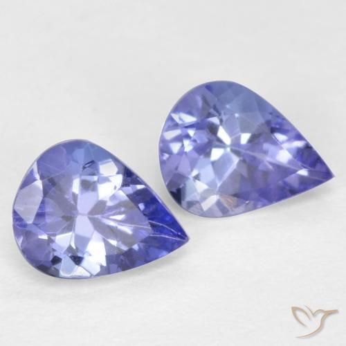 0.60ctw Naturale Intenso Viola Blu Tanzanite, Forma a pera, VVS-VS