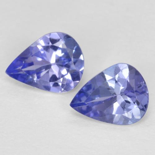 Gemme di Tanzanite Blu navy medio naturale da 0.57 ct, Forma a pera, VVS-VS