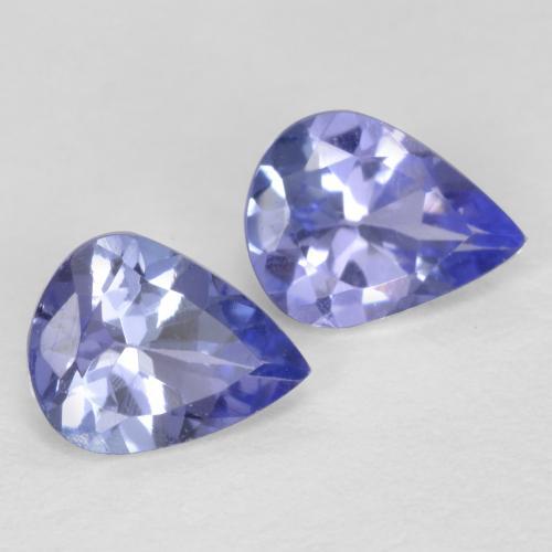 Gemme di Tanzanite Blu navy medio naturale da 0.57 ct, Forma a pera, VVS-VS