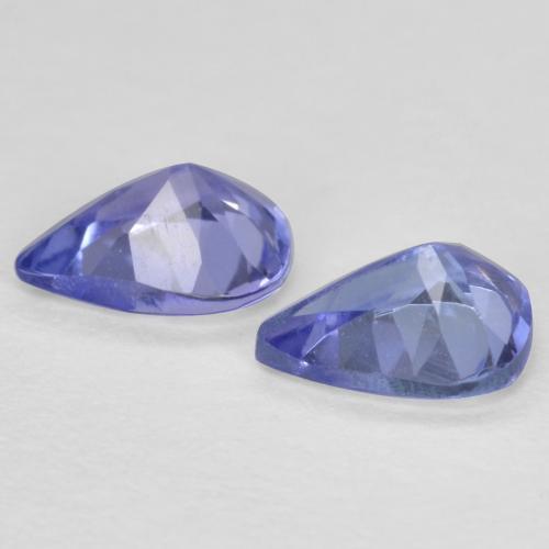 Gemme di Tanzanite Blu navy medio naturale da 0.57 ct, Forma a pera, VVS-VS