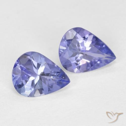 Gemme di Tanzanite Blu navy medio naturale da 0.57 ct, Forma a pera, VVS-VS