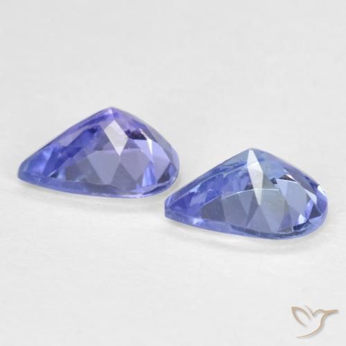 Gemme di Tanzanite Blu navy medio naturale da 0.57 ct, Forma a pera, VVS-VS