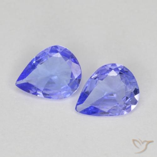 Tanzanite naturale blu da 0,50 ct, taglio a pera, VVS-VS