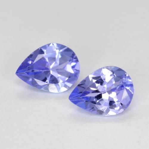 Gemme di Tanzanite Intenso Viola Blu naturale da 0.61 ct, Forma a pera, VVS-VS