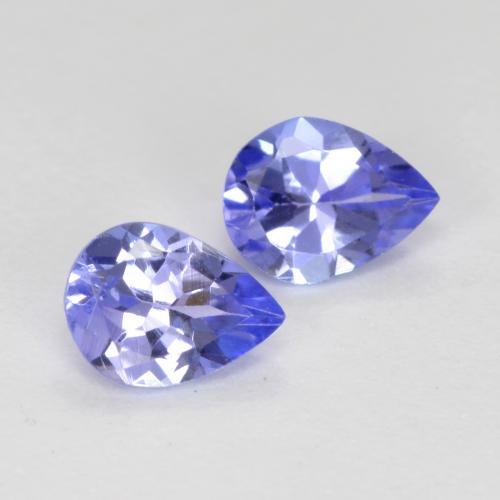 Gemme di Tanzanite Intenso Viola Blu naturale da 0.61 ct, Forma a pera, VVS-VS
