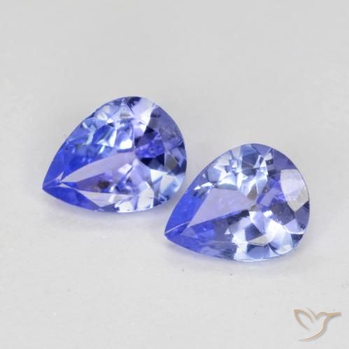 0.60ctw Naturale Blu medio Tanzanite, Forma a pera, VS