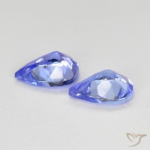 Gemme di Tanzanite Blu medio naturale da 0.60 ct, Forma a pera, VS