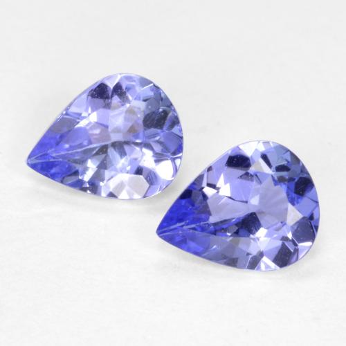 Gemme di Tanzanite Intenso Viola Blu naturale da 0.54 ct, Forma a pera, VVS-VS