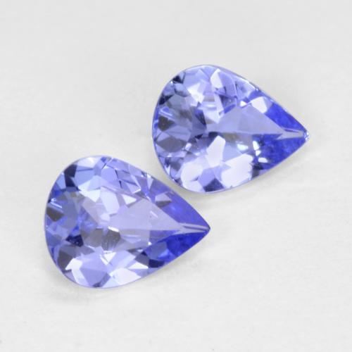 Gemme di Tanzanite Intenso Viola Blu naturale da 0.54 ct, Forma a pera, VVS-VS