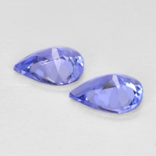 Gemme di Tanzanite Intenso Viola Blu naturale da 0.54 ct, Forma a pera, VVS-VS