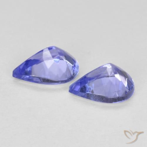 Gemme di Tanzanite Intenso Viola Blu naturale da 0.54 ct, Forma a pera, VVS-VS