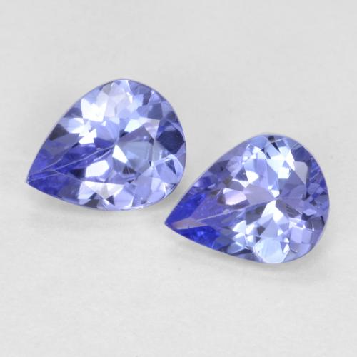 Gemme di Tanzanite Intenso Viola Blu naturale da 0.60 ct, Forma a pera, VVS-VS