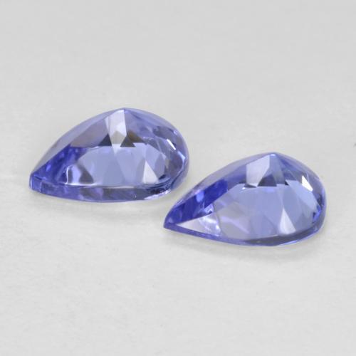 Gemme di Tanzanite Intenso Viola Blu naturale da 0.60 ct, Forma a pera, VVS-VS