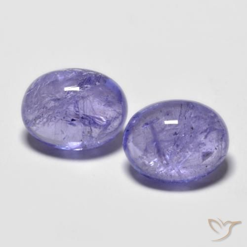 Gemme di Tanzanite Blu argenteo naturale da 6.13 ct, Taglio ovale, Trasparente