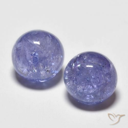 Gemme di Tanzanite Blu argenteo naturale da 4.08 ct, Rotondo, Trasparente