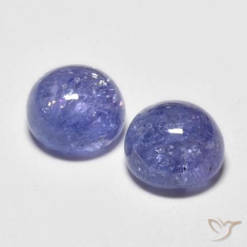 Gemme di Tanzanite Blu argenteo naturale da 4.08 ct, Rotondo, Trasparente