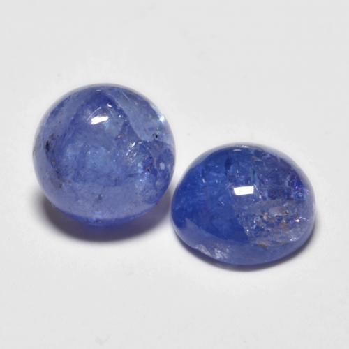 Gemme di Tanzanite Intenso Viola Blu naturale da 3.58 ct, Taglio rotondo, Trasparente