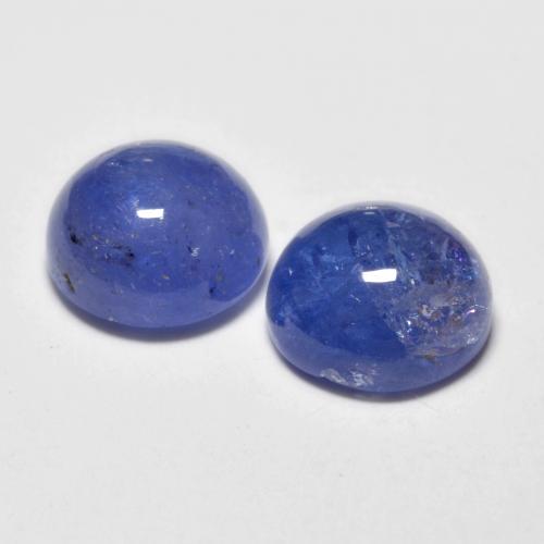 Gemme di Tanzanite Intenso Viola Blu naturale da 3.58 ct, Taglio rotondo, Trasparente