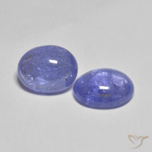 Gemme di Tanzanite Intenso Viola Blu naturale da 4.41 ct, Ovale, Trasparente