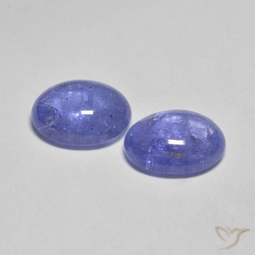 Gemme di Tanzanite Intenso Viola Blu naturale da 4.41 ct, Ovale, Trasparente