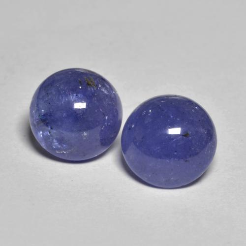 Gemme di Tanzanite Intenso Viola Blu naturale da 5.09 ct, Taglio rotondo, Traslucido