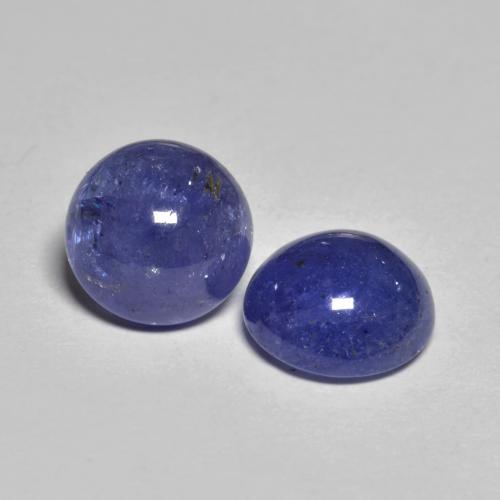 Gemme di Tanzanite Intenso Viola Blu naturale da 5.09 ct, Taglio rotondo, Traslucido