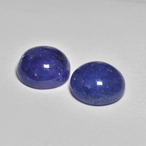 Gemme di Tanzanite Intenso Viola Blu naturale da 5.09 ct, Taglio rotondo, Traslucido