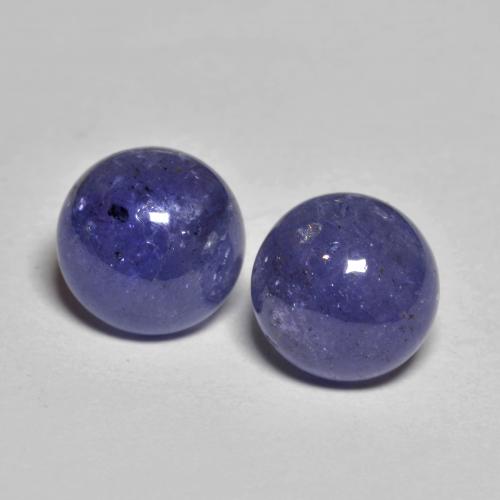 Gemme di Tanzanite Blu argenteo naturale da 5.49 ct, Taglio rotondo, Traslucido