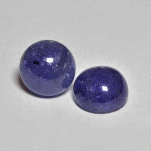 Gemme di Tanzanite Blu argenteo naturale da 5.49 ct, Taglio rotondo, Traslucido