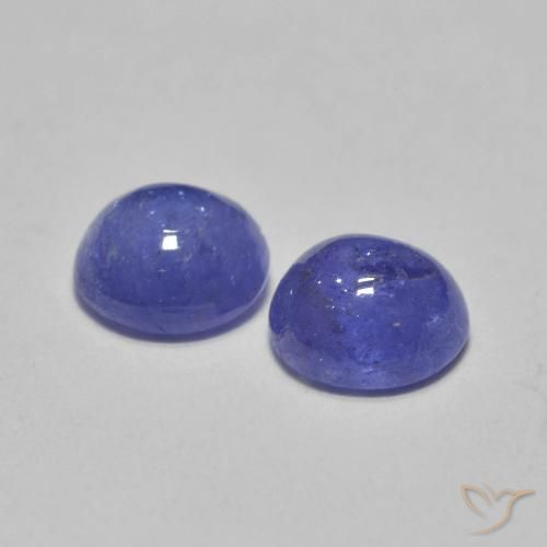 Gemme di Tanzanite Intenso Viola Blu naturale da 1.13 ct, Rotondo, Traslucido